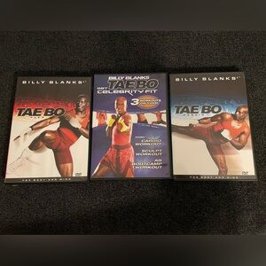 Billy Blanks 3 DVD Lot Set Exercise Cardio Bootcamp Kickboxing TaeBo